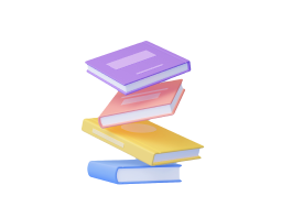 column of four different books